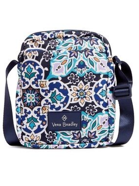 Vera Bradley RFID Lighten Up Mini Hipster Lisbon Medallion Cool Purse